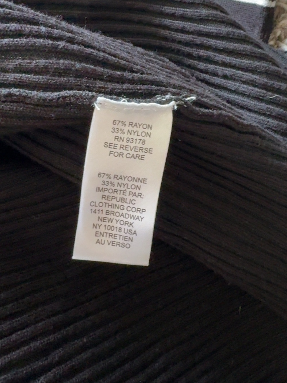 Truth Black Long Open-Front Cardigan with White Stripe Trim - Picture 4 of 4